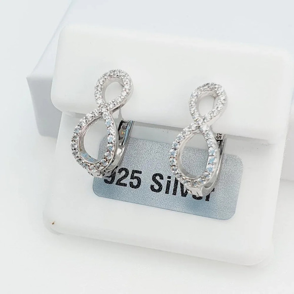 "925 Sterling Silver Cubic Zirconia Earrings, U19254850 - Picture 2 of 11